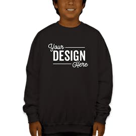 Gildan Youth Midweight 50/50 Crewneck Sweatshirt - Color: Black