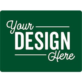 Full Color 4 in. x 3 in. Round Corner Rectangle Vinyl Decal - Color: Forest Green