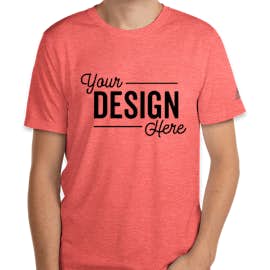 Adidas Heather 100% Recycled UPF 50 Performance Shirt - Color: Power Red Heather