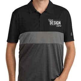 Adidas 100% Recycled Block Polo - Color: Black / Grey Three / Grey Five