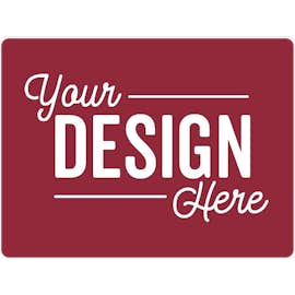 Full Color 4 in. x 3 in. Round Corner Rectangle Vinyl Decal - Color: Maroon