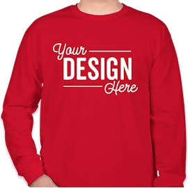 Canada - Gildan 100% Cotton Long Sleeve T-shirt - Color: Red