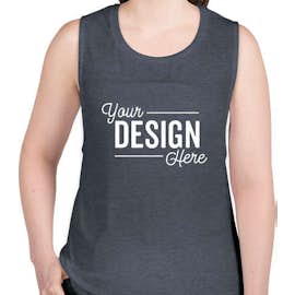 Bella + Canvas Women's Flowy Muscle Tank - Color: Heather Navy