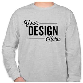 Canada - Gildan 100% Cotton Long Sleeve T-shirt - Color: Ash