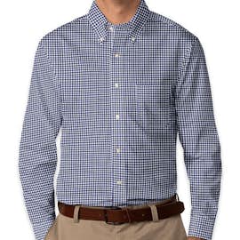 Brooks Brothers Non-Iron Gingham Button Down Dress Shirt - Color: Sodalite Blue / White (Sblu)
