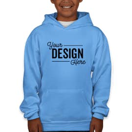 Hanes Youth EcoSmart 50/50 Pullover Hoodie - Color: Carolina Blue