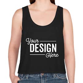 Canada - Bella + Canvas Women's Flowy Crop Tank - Color: Black
