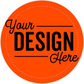 Full Color 2 in. Circle Vinyl Decal - Color: Orange
