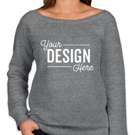 Canada - Bella + Canvas Women's Tri-Blend Wide Neck Sweatshirt - Color: Solid Grey Triblend