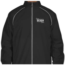 Elevate Egmont Packable Contrast Zipper Windbreaker - Color: Black / Steel Grey