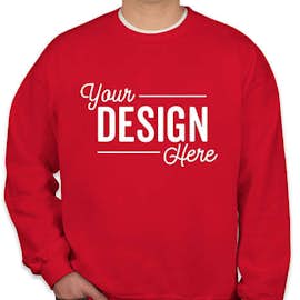Gildan Midweight 50/50 Crewneck Sweatshirt - Color: Red