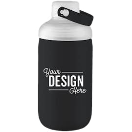 20 oz. Poppi Glass Water Bottle - Color: Black