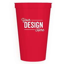 22 oz. Plastic Stadium Cup - Color: Red