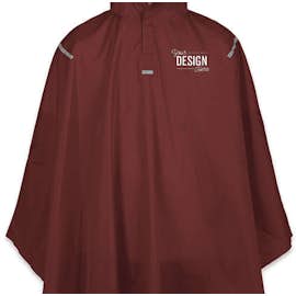 Team 365 Packable Reflective Poncho - Color: Sport Maroon