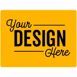 Full Color 4 in. x 3 in. Round Corner Rectangle Vinyl Decal - Color: Athletic Gold