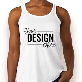 Bella + Canvas Women's Flowy Racerback Tank - Color: White