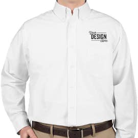 Ultra Club Wrinkle-Free Oxford Dress Shirt - Color: White