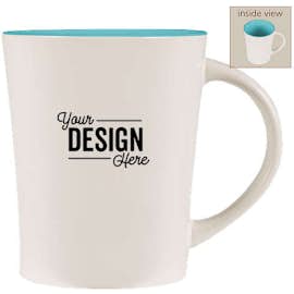 14 oz. Ceramic Two-Tone Citrus Mug - Color: White / Blue