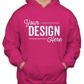 Gildan Midweight 50/50 Pullover Hoodie - Color: Heliconia