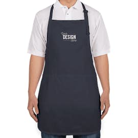 Port Authority Stain Release Full Length Apron - Embroidered - Color: Navy