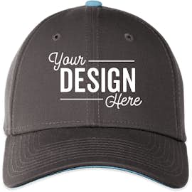 New Era 39THIRTY Stretch Fit Hat - Color: Graphite / Carolina Blue