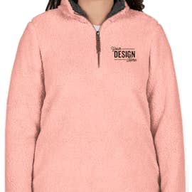 Charles River Women's Newport Fuzzy Fleece Pullover - Color: Powder Pink