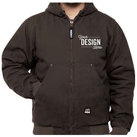 Berne Highland Washed Cotton Duck Hooded Jacket - Color: Olive Duck