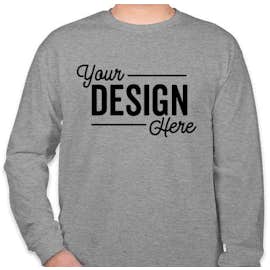 Canada - Gildan 100% Cotton Long Sleeve T-shirt - Color: Sport Grey