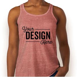 Bella + Canvas Women's Flowy Racerback Tank - Color: Mauve Marble