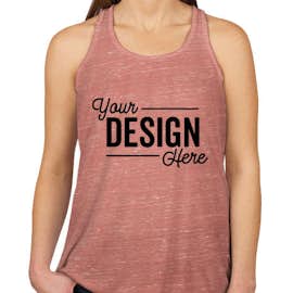 Bella + Canvas Women's Flowy Melange Racerback Tank - Color: Mauve Marble