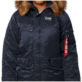 Alpha Industries Women's N-3B Parka - Color: Replica Blue