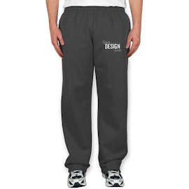 Gildan 50/50 Open Bottom Sweatpants - Color: Charcoal