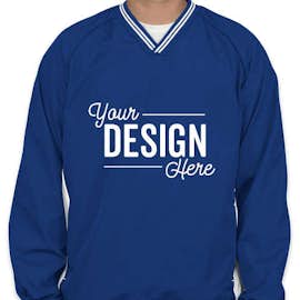 Sport-Tek Tipped V-Neck Windshirt - Color: True Royal / White