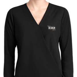 Port Authority Women's Wrap Blouse - Color: Black