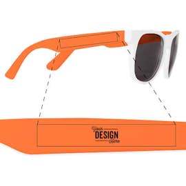 Two-Tone Promotional Sunglasses - Color: White / Orange