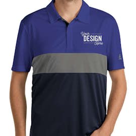 Adidas 100% Recycled Block Polo - Color: Collegiate Royal / Grey Three / Collegiate Navy