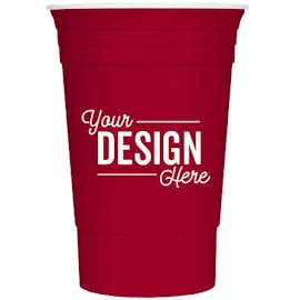 16 oz. Reusable Plastic Party Cup - Color: Red