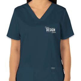 Cherokee Workwear Revolution Women's V-Neck Scrub Top - Color: Caribbean Blue