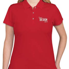 Adidas Women's ClimaLite Performance Polo - Color: Power Red / White