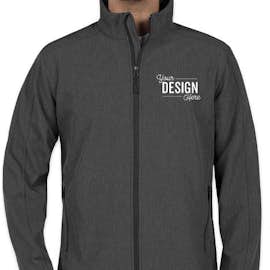 Port Authority Core Fleece Lined Soft Shell Jacket - Color: Black Charcoal Heather