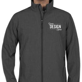 Port Authority Core Fleece Lined Soft Shell Jacket - Color: Black Charcoal Heather