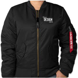 Alpha Industries Women's MA-1 Flight Jacket - Color: Black