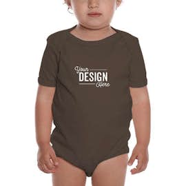 Royal Apparel USA-Made Organic Baby Bodysuit - Color: Bark