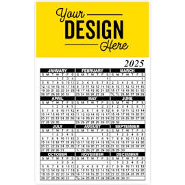 Full Color Calendar Magnet - .036" - Color: Yellow