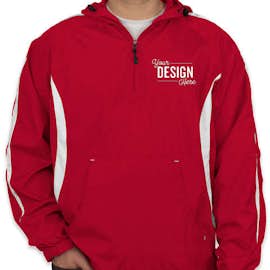 Sport-Tek Colorblock Anorak - Color: True Red / White
