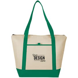 Lighthouse 24 Can Non-Woven Cooler Tote - Color: Green