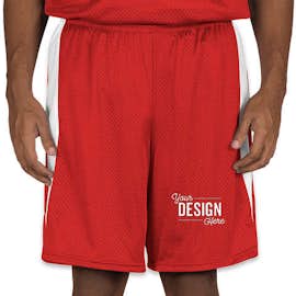 Augusta Top Score Lacrosse Shorts - Color: Red / White