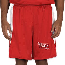 Augusta Top Score Lacrosse Shorts - Color: Red / White