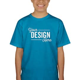 Canada - Gildan Youth 100% Cotton T-shirt - Color: Sapphire
