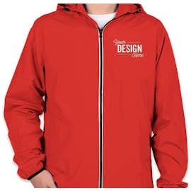 Charles River Pack-N-Go Hooded Packable Full Zip Jacket - Color: Red